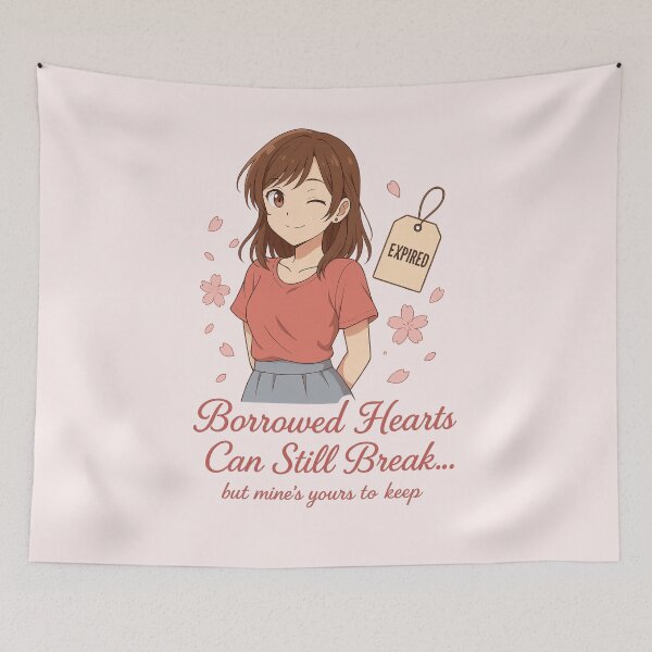 Item preview, Borrowed Hearts | Romantic Anime Style Girl Art designed and sold by Diwakar-Designs.