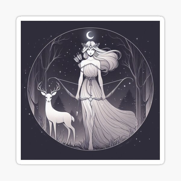 Aperçu de l'œuvre Artémis – Déesse de la Lune et de la Chasse créée et vendue par Roberta Calabrese.