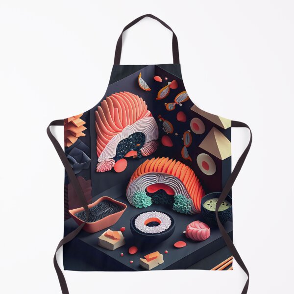 Item preview, 3D Isometric Sushi Art Modern Japanese Food Illustration designed and sold by ShadowAndSlate.