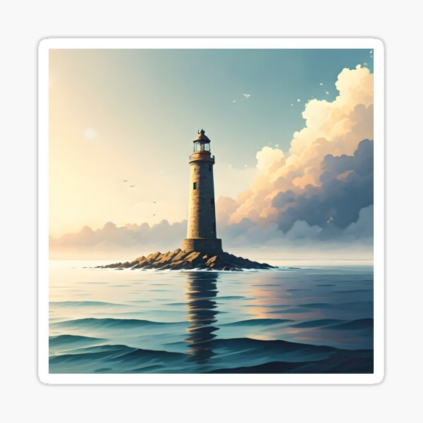 Item preview, Eddystone Lighthouse: Early Morning Beacon in the English Channel designed and sold by LSV-Art.