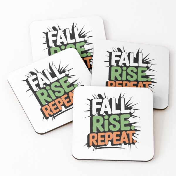 Item preview, Fall. Rise. Repeat. – Motivational Comic Style Quote designed and sold by EpicMediaShop.