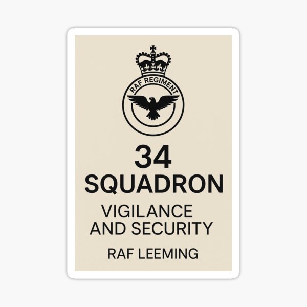 Item preview, 34 Squadron RAF Regiment RAF Leeming designed and sold by Start-Aviation.