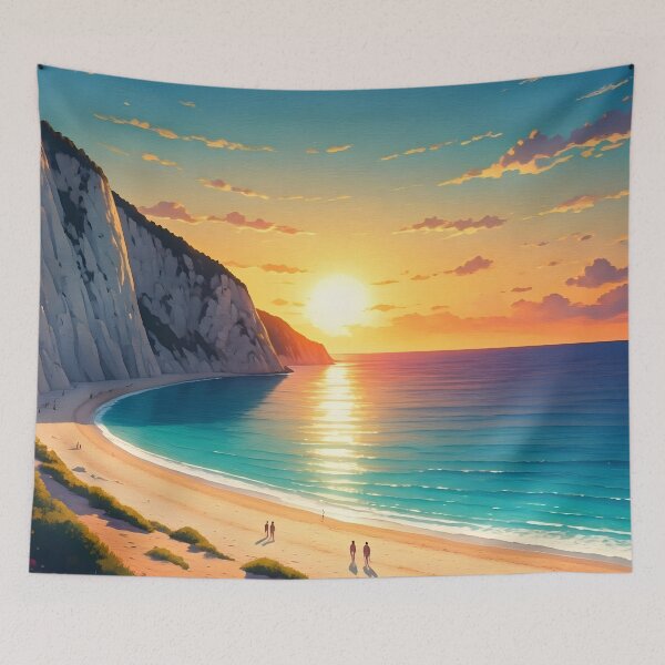 Item preview, Egremni Beach, Lefkada: Sunset Radiance designed and sold by LSVart.