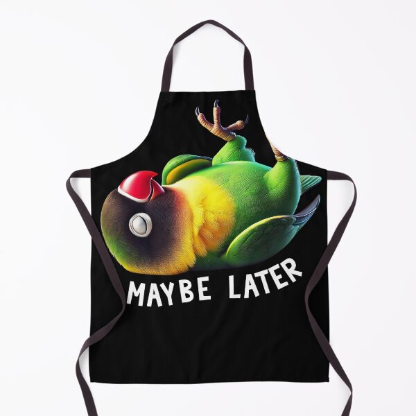 Item preview, Funny Yellow-collared Lovebird Maybe Later Cute Parrot Lover Birding designed and sold by Kimberley King Art King Art.