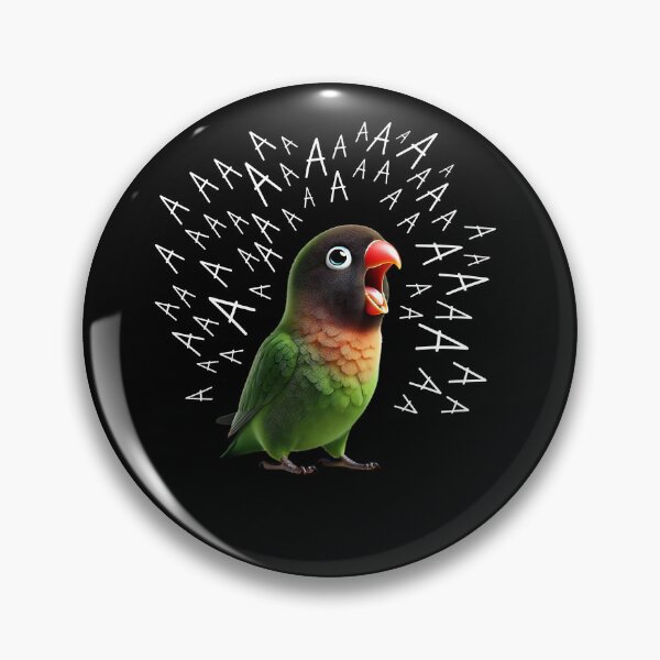 Item preview, Funny Screaming Black-cheeked Lovebird Parrot Lover Birding designed and sold by Kimberley King Art  King Art.