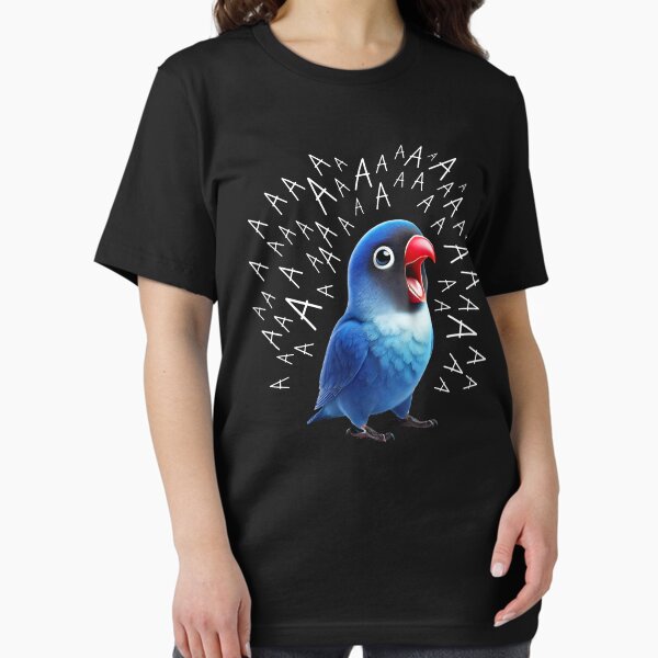 Item preview, Funny Screaming Blue Masked Lovebird Parrot Lover Birding designed and sold by Kimberley King Art  King Art.
