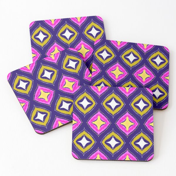 Item preview, Ikat pattern farbric designed and sold by nattadesignart.