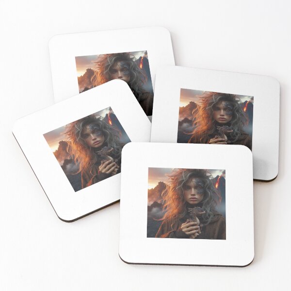 Item preview, Enchanting Woman with a Dragon in a Mystical Landscape designed and sold by NovArta.