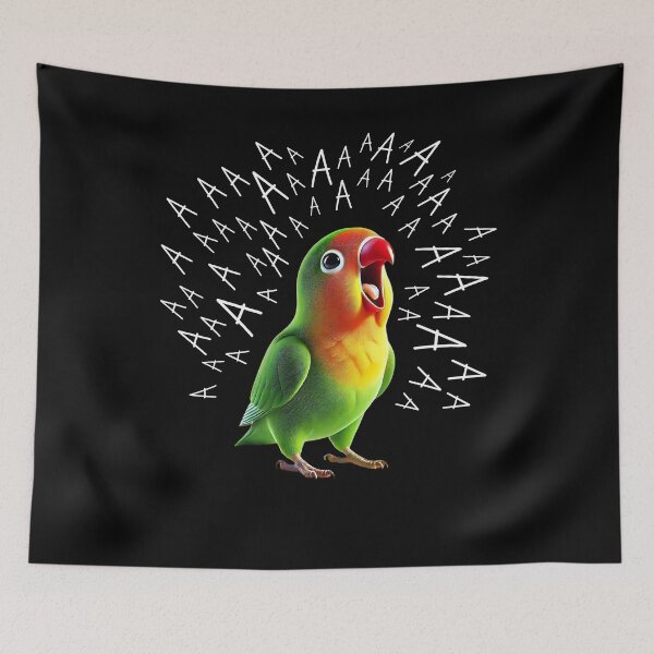 Item preview, Funny Screaming Fischer’s Lovebird Parrot Lover Birding designed and sold by Kimberley King Art  King Art.