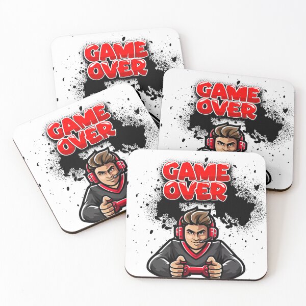 Item preview, Game Over – Bold Black and Red Gamer Boy Design designed and sold by Cuddle Cloud Creations .