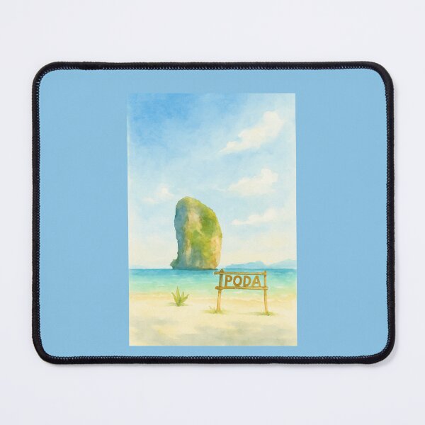Item preview, Poda Island, Krabi – Watercolor Beach Postcard Art designed and sold by SoftEmotion.