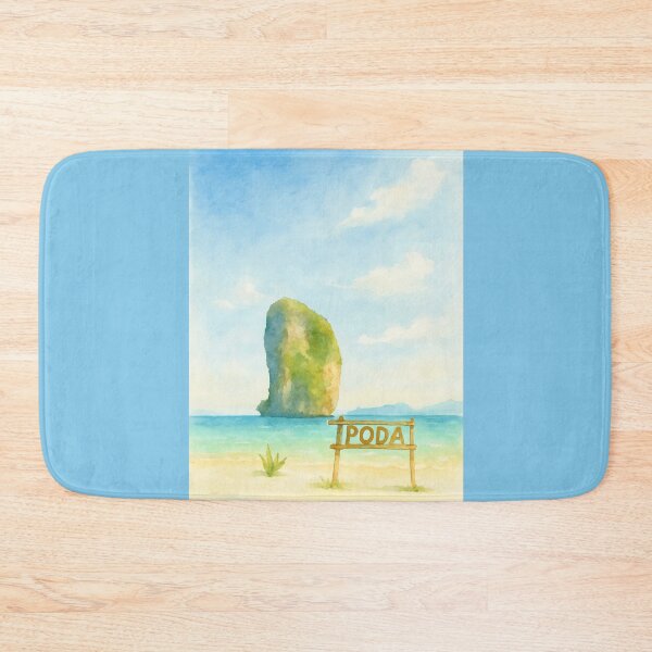 Item preview, Poda Island, Krabi – Watercolor Beach Postcard Art designed and sold by SoftEmotion.