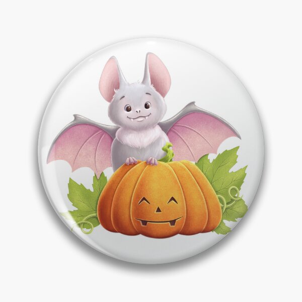 Item preview, Cute baby bat on pumpkin Jack designed and sold by tigerda.