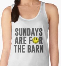 Sundays Are For The Barn with Smiley Face Women's Tank Top