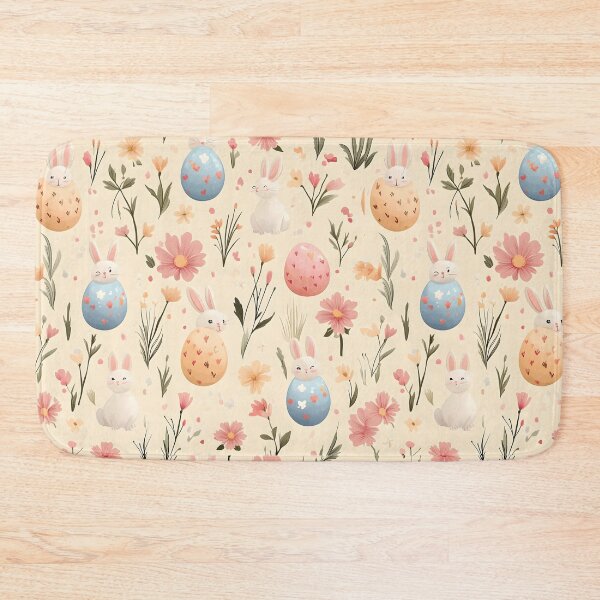 Item preview, Coquette core rabbit Easter eggs with floral prints seamless pattern  designed and sold by cocomelon168.