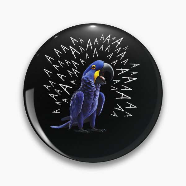Item preview, Funny Screaming Hyacinth Macaw Parrot Lover Birding designed and sold by Kimberley King Art  King Art.