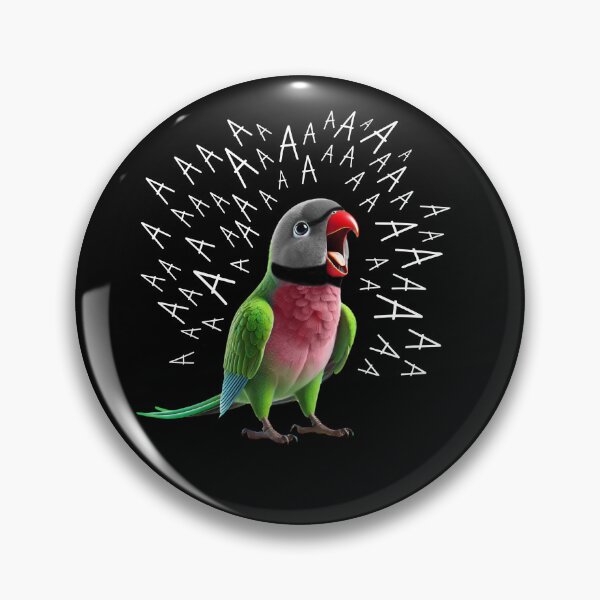 Item preview, Funny Screaming Red-breasted Parakeet Parrot Lover Birding designed and sold by Kimberley King Art  King Art.