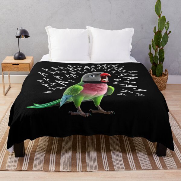 Item preview, Funny Screaming Red-breasted Parakeet Parrot Lover Birding designed and sold by Kimberley King Art  King Art.