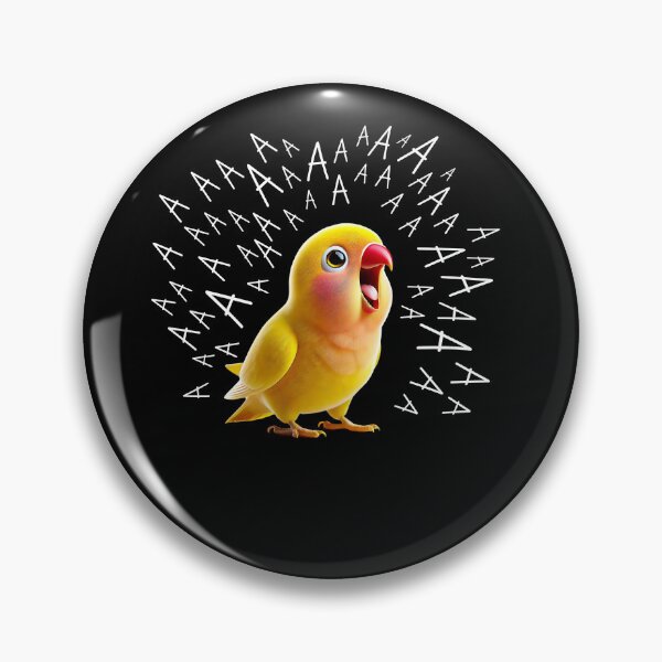 Item preview, Funny Screaming Rosy-faced Yellow Lovebird Parrot Lover Birding designed and sold by Kimberley King Art  King Art.