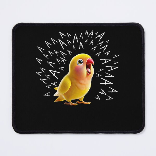 Item preview, Funny Screaming Rosy-faced Yellow Lovebird Parrot Lover Birding designed and sold by Kimberley King Art  King Art.