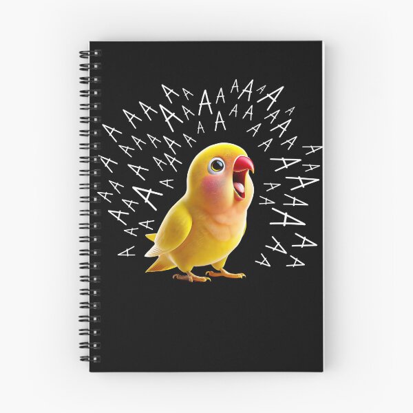 Item preview, Funny Screaming Rosy-faced Yellow Lovebird Parrot Lover Birding designed and sold by Kimberley King Art  King Art.