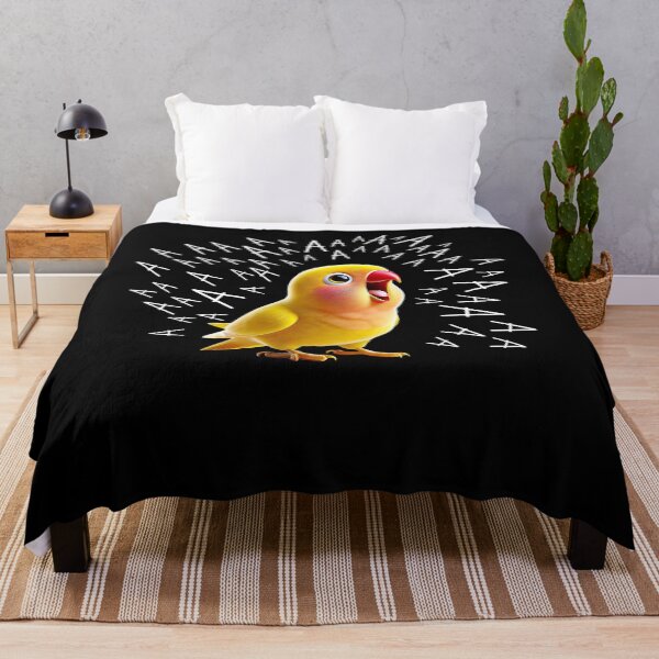 Item preview, Funny Screaming Rosy-faced Yellow Lovebird Parrot Lover Birding designed and sold by Kimberley King Art  King Art.