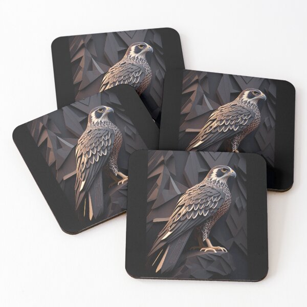 Item preview, Regal Falcon – Modern Geometric Wildlife Art designed and sold by ShadowAndSlate.