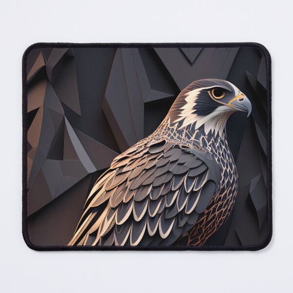 Item preview, Regal Falcon – Modern Geometric Wildlife Art designed and sold by ShadowAndSlate.