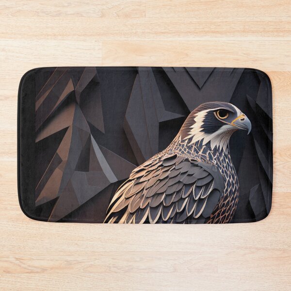 Item preview, Regal Falcon – Modern Geometric Wildlife Art designed and sold by ShadowAndSlate.
