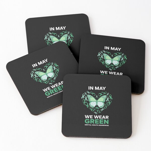 Item preview, Heart In May We Wear Green Ribbon Mental Health designed and sold by splindoershop.