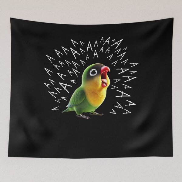 Item preview, Funny Screaming Yellow-collared Lovebird Parrot Lover Birding designed and sold by Kimberley King Art  King Art.