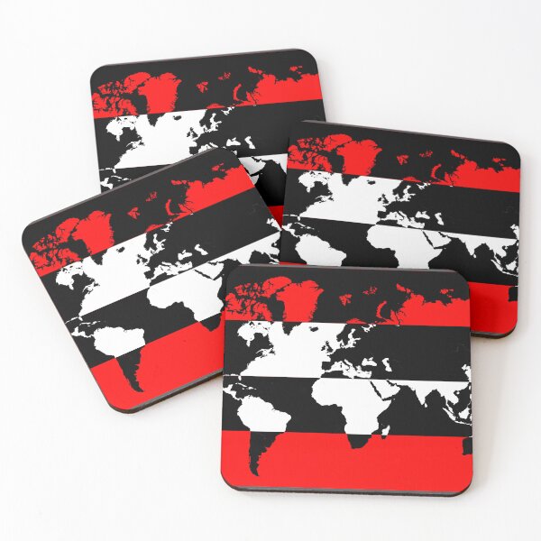 Item preview, Striped World Map Optical Illusion designed and sold by 4rpixs.