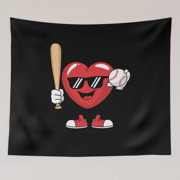 Item preview, Heart Playing Baseball designed and sold by splindoershop.