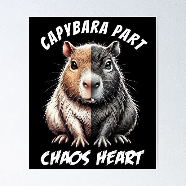 Item preview, Capybara Part Chaos Heart Funny Meme for Capybara Lovers designed and sold by Kimberley King Art  King Art.