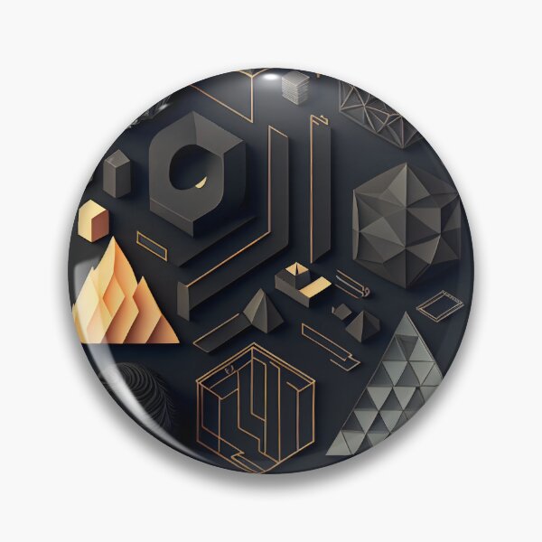 Item preview, Geometric Dimensions – Modern Abstract Shape Composition designed and sold by ShadowAndSlate.
