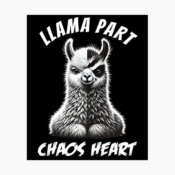 Item preview, Llama Part Chaos Heart Funny Meme for Alpaca Lovers designed and sold by Kimberley King Art  King Art.