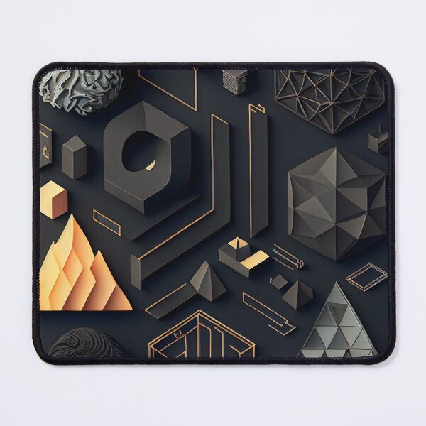 Item preview, Geometric Dimensions – Modern Abstract Shape Composition designed and sold by ShadowAndSlate.