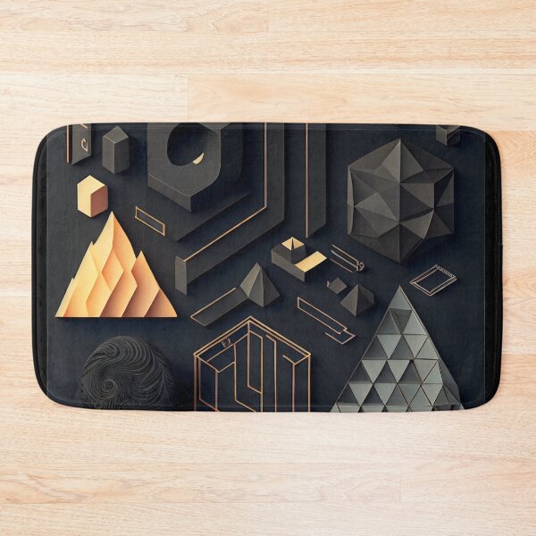 Item preview, Geometric Dimensions – Modern Abstract Shape Composition designed and sold by ShadowAndSlate.