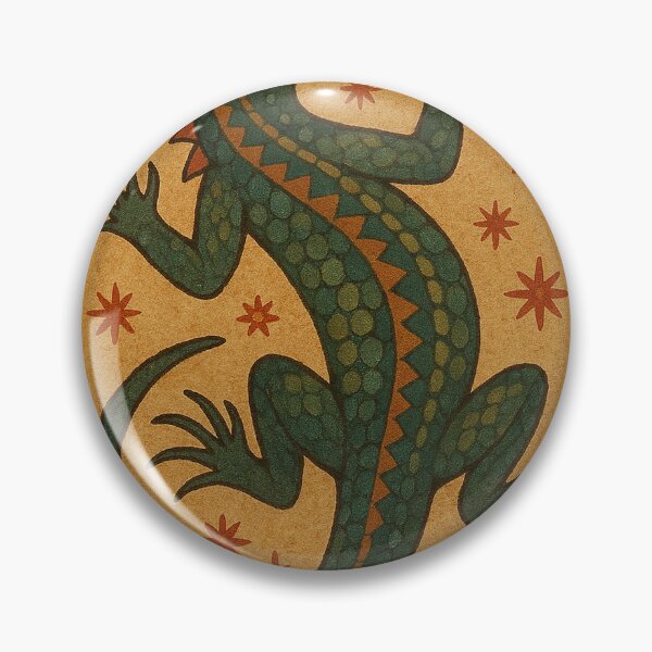 Item preview, Folk Art Lizard Illustration – Rustic Southwestern Reptile Design designed and sold by weirdfishes123.