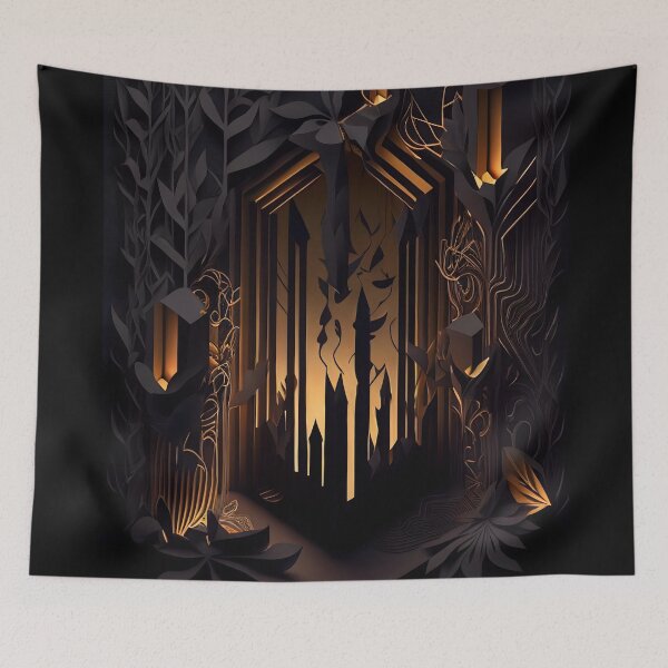 Item preview, Enchanted Threshold – Abstract Forest Portal Art designed and sold by ShadowAndSlate.