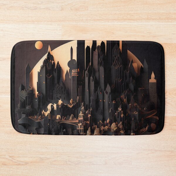 Item preview, Shadow Metropolis – Abstract Dark Cityscape Art designed and sold by ShadowAndSlate.
