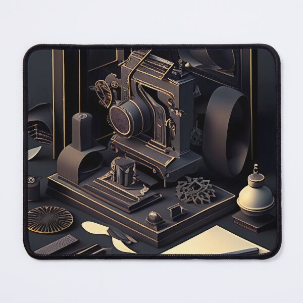 Item preview, Steampunk Engineer’s Desk – Abstract Industrial Design Art designed and sold by ShadowAndSlate.