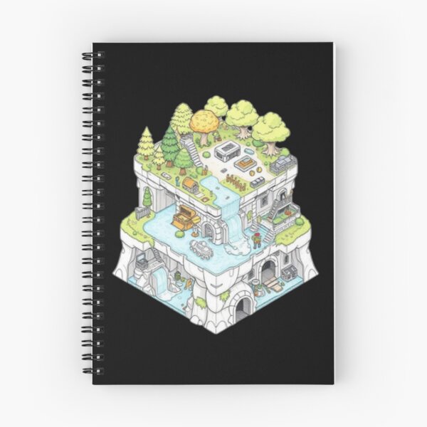 Item preview, isometric fantasy dungeons castle waterfall scene designed and sold by Iuqiune.