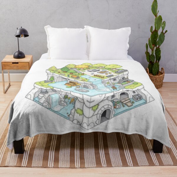 Item preview, isometric fantasy dungeons castle waterfall scene designed and sold by Iuqiune.
