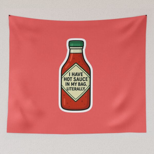 Item preview, Hot Sauce in My Bag – Funny Kawaii Sauce Bottle Sticker designed and sold by SoftEmotion.