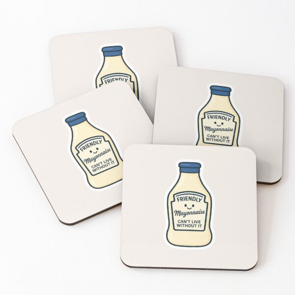Aperçu de l'œuvre Mayonnaise amicale – Autocollant condiment kawaii créée et vendue par SoftEmotion.