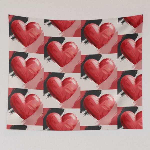 Item preview, Abstract Painted Big Red Heart designed and sold by AlinaSCorner.
