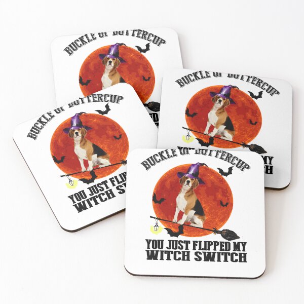 Item preview, Beagle Buckle Up Buttercup Just Flipped Witch Switch  designed and sold by digimarconha.