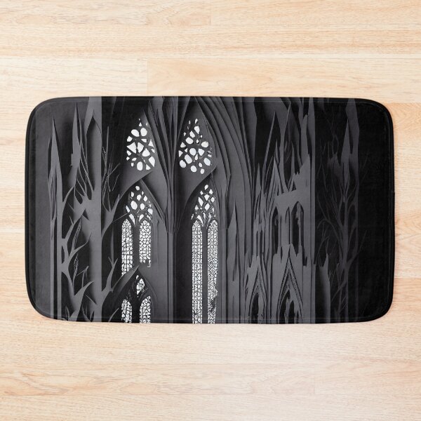 Item preview, Gothic Cathedral Ruins – Dark Abstract Church Interior Art designed and sold by ShadowAndSlate.