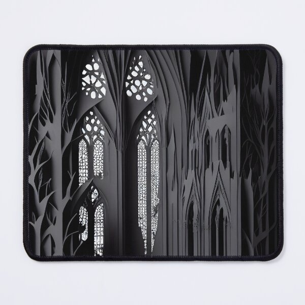 Item preview, Gothic Cathedral Ruins – Dark Abstract Church Interior Art designed and sold by ShadowAndSlate.